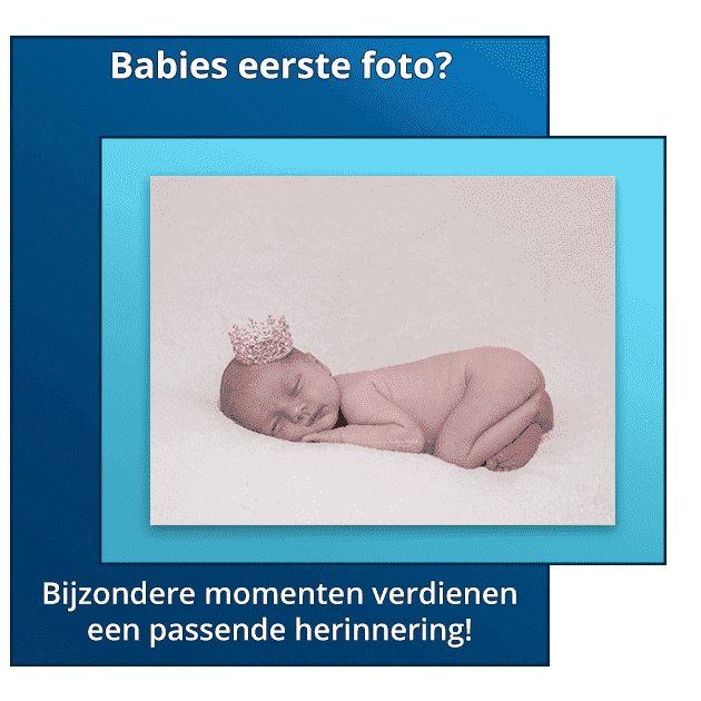 Gepersonaliseerd Kraamcadeau - Baby's eerste foto in spiegel